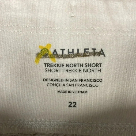 Athleta Trekkie North Off White Lace  Athletic Shorts 22 NWT - Picture 6 of 7
